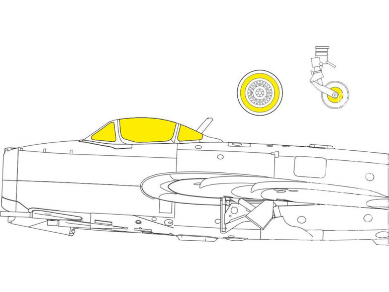 Eduard Express Mask EX775 MiG-15bis Bronco / Hobby 2000 1/48