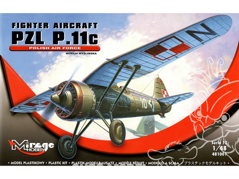 Mirage maquette avion 481001 PZL P.11c Version chasseur 1/48