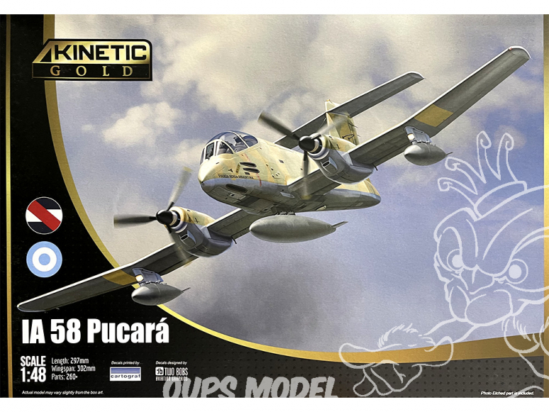 Kinetic maquette avion K48078 IA 58 Pucara Kinetic Gold 1/48