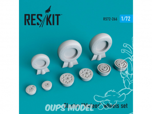 ResKit kit d'amelioration Avion RS72-0266 Ensemble de Roues en résine Gloster Meteor 1/72