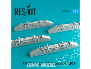 ResKit kit d'amelioration Avion RS72-0273 BRU32 avec support à bombes ADU-703 (4 pièces) 1/72