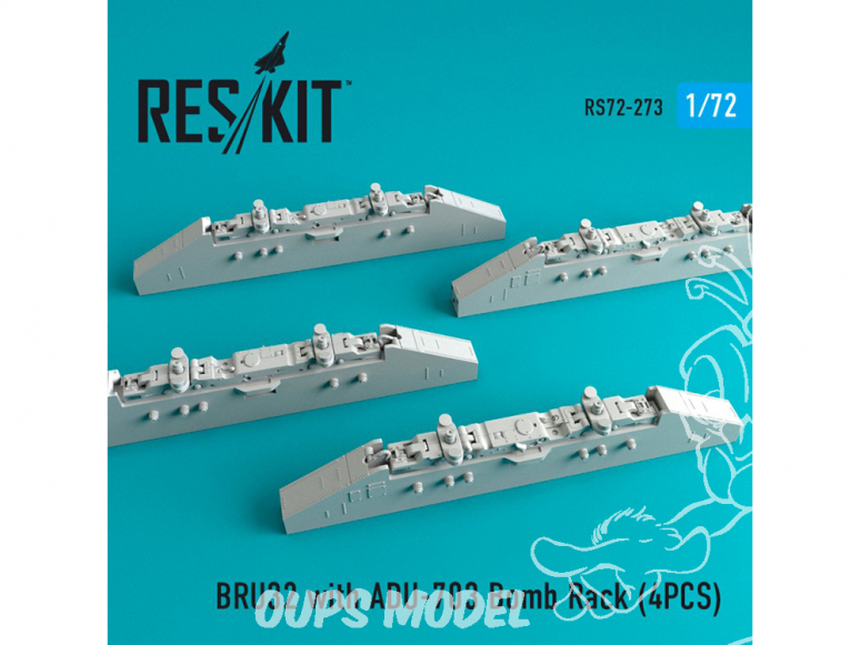 ResKit kit d'amelioration Avion RS72-0273 BRU32 avec support à bombes ADU-703 (4 pièces) 1/72