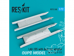 ResKit kit d'amelioration Avion RS72-0248 LAU-105 avec adaptateur double rail pour A-10 et F-111 (2 pièces) 1/72