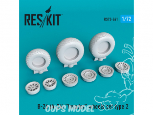 ResKit kit d'amelioration avion RS72-0261 Ensemble de Roues en résine B-26 (A-26) Invader type 2 kit Italeri 1/72