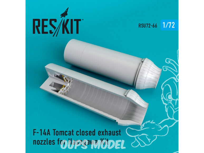 ResKit kit d'amelioration Avion RSU72-0066 Tuyère fermé F-14A Tomcat pour kit Hasegawa 1/72
