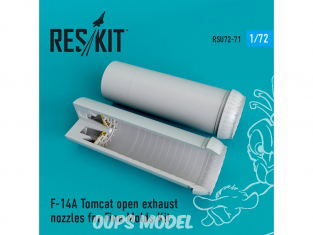 ResKit kit d'amelioration Avion RSU72-0071 Tuyère ouvertes F-14A Tomcat pour kit Fine Molds 1/72