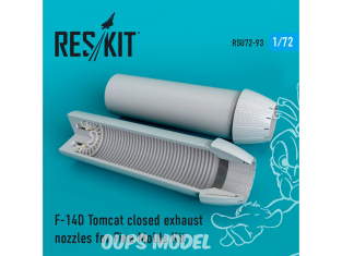 ResKit kit d'amelioration Avion RSU72-0093 Tuyère fermées F-14D Tomcat pour kit Fine Molds 1/72