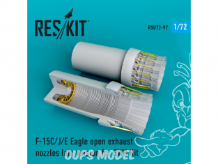 ResKit kit d'amelioration Avion RSU72-0097 Tuyère ouvertes F-15 (C / J / E) Eagle pour kit GWH 1/72