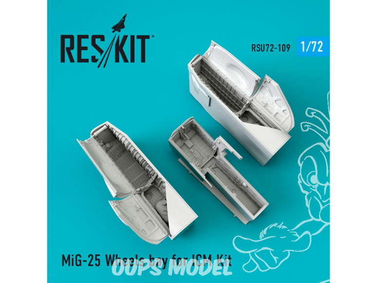 ResKit kit d'amelioration Avion RSU72-0109 Baie de roues MiG-25 pour kit ICM 1/72