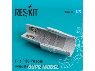 ResKit kit d'amelioration Avion RSU72-0089 Tuyère ouverte F-16 F100-PW pour kit Hasegawa 1/72