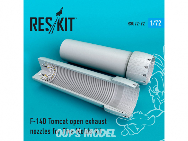 ResKit kit d'amelioration Avion RSU72-0092 Tuyère ouverte F-14D Tomcat pour kit Fine Molds 1/72