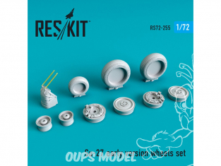 ResKit kit d'amelioration Avion RS72-0255 Jeu de roues Su-27 early kit Revell, Hasegawa, Zvezda, Trumpeter, ICM, Airfix 1/72