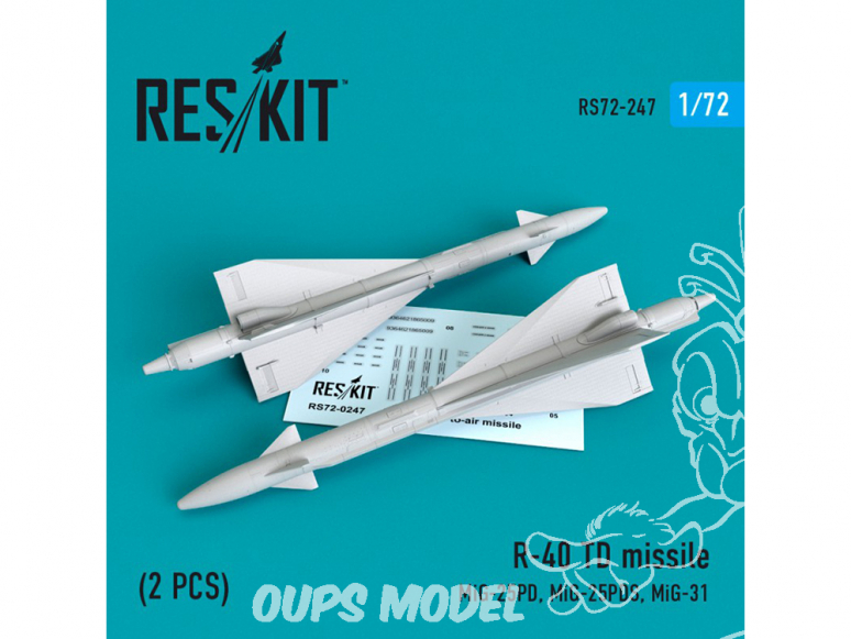 ResKit kit d'amelioration Avion RS72-0247 Missile R-40 TD (2 pieces) 1/72
