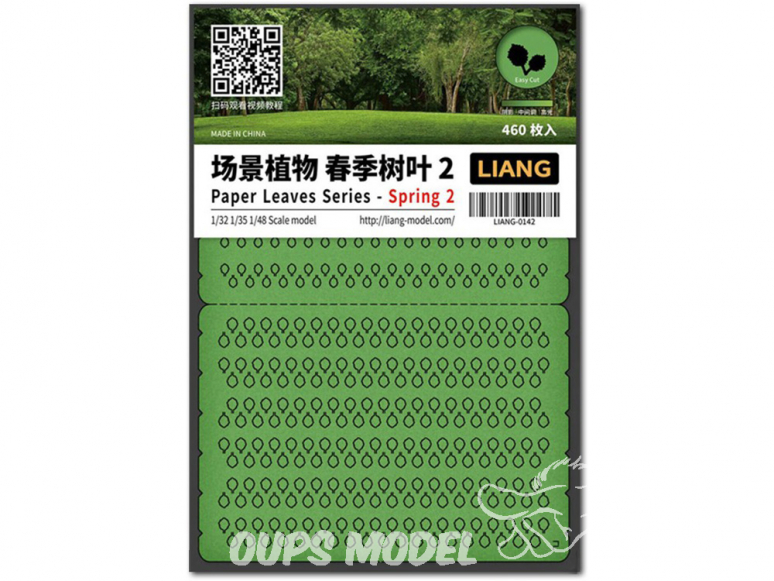 Liang Model 0142 Printemps 2 - Serie feuilles en papier 1/32 - 1/35 - 1/48