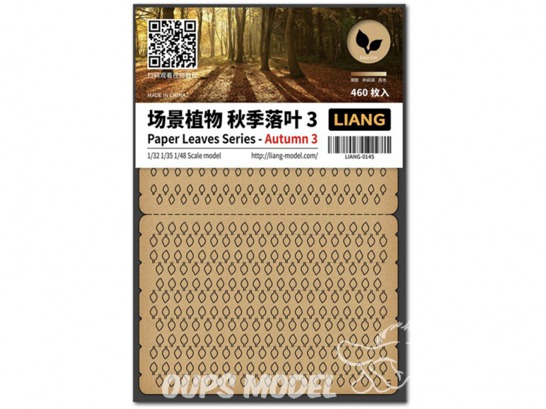 Liang Model 0145 Automne 3 - Serie feuilles en papier 1/32 - 1/35 - 1/48