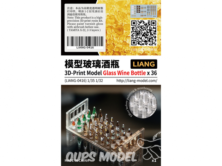 Liang Model 0416 Bouteilles de vin x36 1/35 - 1/32