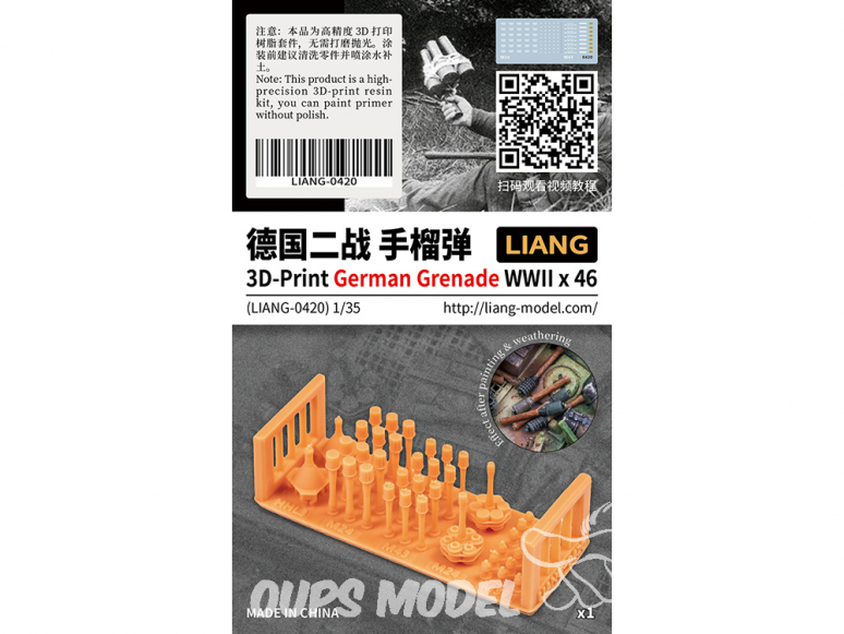Liang Model 0420 Grenades Allemandes WWII x46 1/35