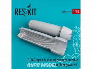 ResKit kit d'amelioration Avion RSU48-0098 Tuyère pour ouvertes ou fermées F-14 (D) pour kit Hasegawa 1/48