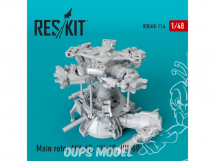 ResKit kit d'amelioration Hélicoptére RSU48-0114 Rotor principal MH-60, UH-60, HH-60 pour kit Italeri, Revell 1/48