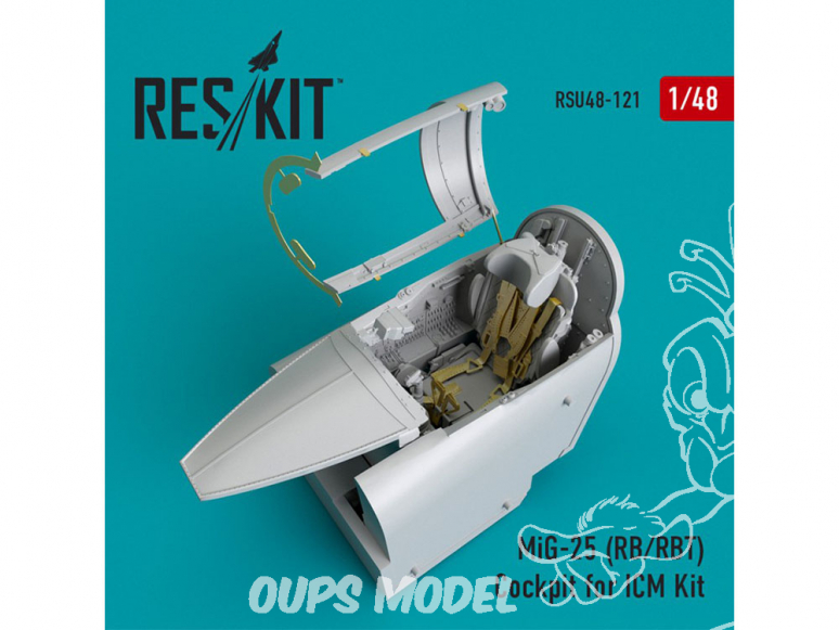 ResKit kit d'amelioration avion RSU48-0121 Cockpit MiG-25 (RB / RBT) pour kit ICM 1/48