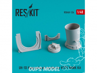 ResKit kit d'amelioration Hélicoptére RSU48-0124 Tuyère Huey UH-1D pour kit KITTY HAWK 1/48