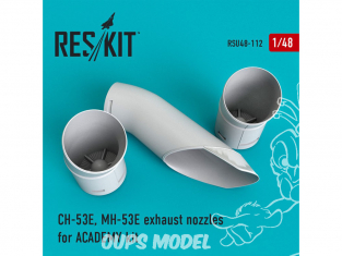 ResKit kit d'amelioration Hélicoptére RSU48-0112 Tuyère CH-53E, MH-53E pour kit ACADEMY 1/48