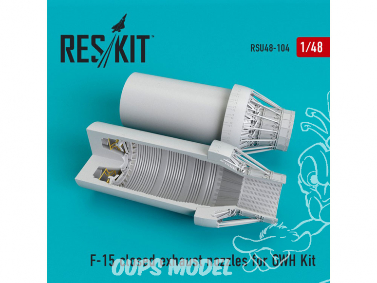 ResKit kit d'amelioration Avion RSU48-0104 Tuyère fermée de F-15 pour kit GWH 1/48