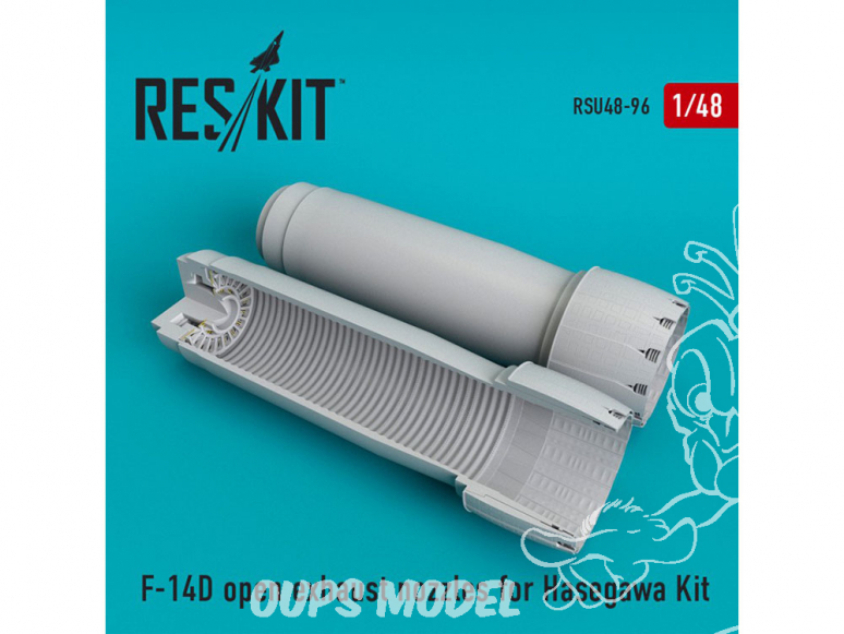 ResKit kit d'amelioration Avion RSU48-0096 Tuyère ouvertes F-14 (D) pour kit Hasegawa 1/48