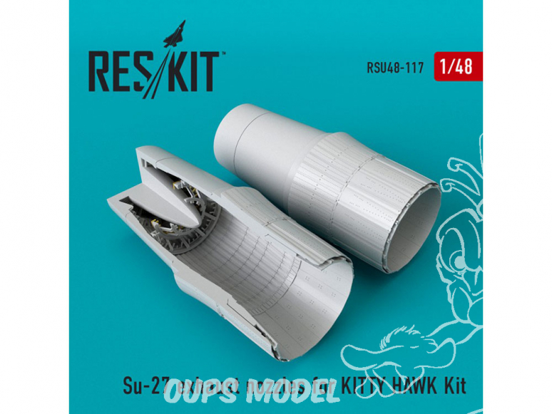 ResKit kit d'amelioration Avion RSU48-0117 Tuyère Su-27 pour kit KITTY HAWK 1/48