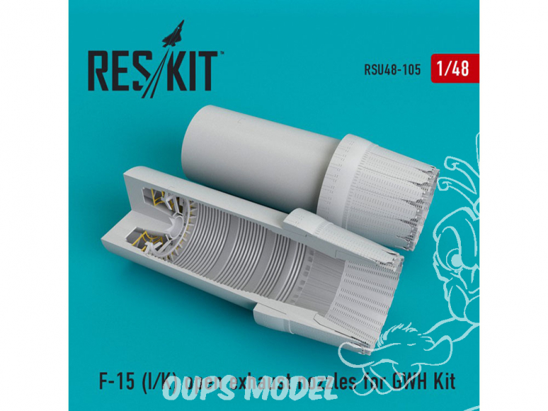 ResKit kit d'amelioration Avion RSU48-0105 Tuyère ouvertes F-15 (I / K) pour kit GWH 1/48