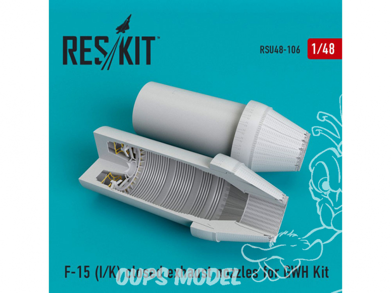 ResKit kit d'amelioration Avion RSU48-0106 Tuyère fermée F-15 (I / K) pour kit GWH 1/48