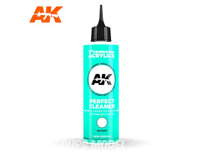Ak interactive peinture acrylique 3G AK11505 Nettoyant acrylique 3eme Generation - Perfect cleaner 250ml