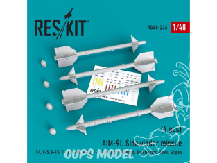 ResKit kit d'amelioration Avion RS48-0236 AIM-9L "Sidewinder" 1/48