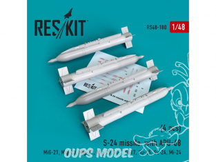 ResKit kit d'amelioration Avion RS48-0180 Missile S-24 avec APU-68 1/48