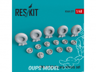 ResKit kit d'amelioration Avion RS48-0277 Jeu de roues FMA IA 58 Pucará (Pucara) 1/48