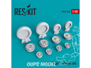 ResKit kit d'amelioration Avion RS48-0268 Ensemble de roues F-11 Tiger 1/48