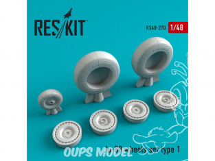 ResKit kit d'amelioration Avion RS48-0270 Jeu de roues Ju-88 type 1 1/48