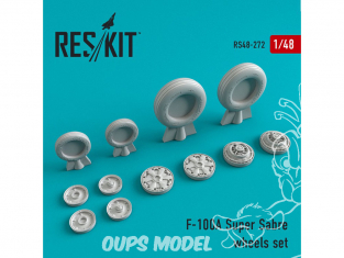 ResKit kit d'amelioration Avion RS48-0272 Jeu de roues F-100 (A) Super Sabre 1/48