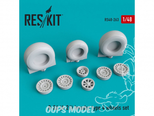 ResKit kit d'amelioration Avion RS48-0263 Jeu de roues B-26 (A-26) Invader type 4 1/48