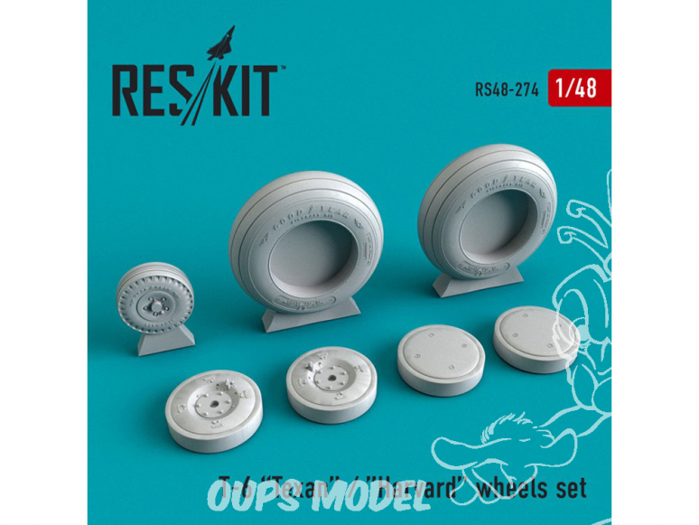 ResKit kit d'amelioration Avion RS48-0274 Jeu de Roues en résine Texan T-6 1/48