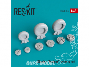 ResKit kit d'amelioration Avion RS48-0266 Roues en résine Gloster Meteor 1/48