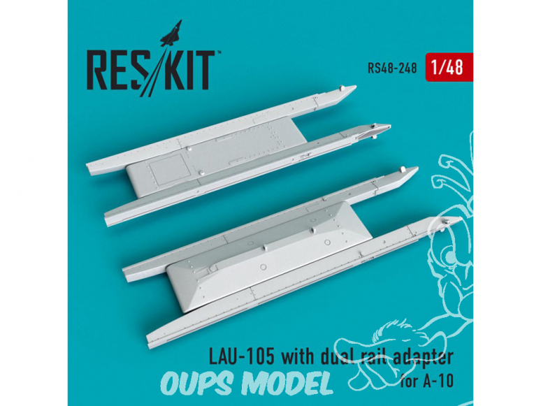 ResKit kit d'amelioration Avion RS48-0248 LAU-105 avec adaptateur à double rail 2 piéces 1/48