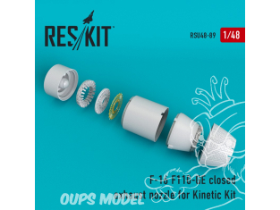 ResKit kit d'amelioration Avion RSU48-0089 Tuyère fermée F-16 (F110-GE) pour kit Kinetic 1/48