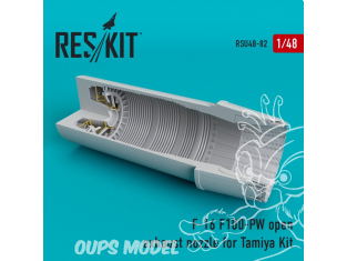ResKit kit d'amelioration Avion RSU48-0082 Tuyère ouverte F-16 (F100-PW) pour kit Tamiya 1/48