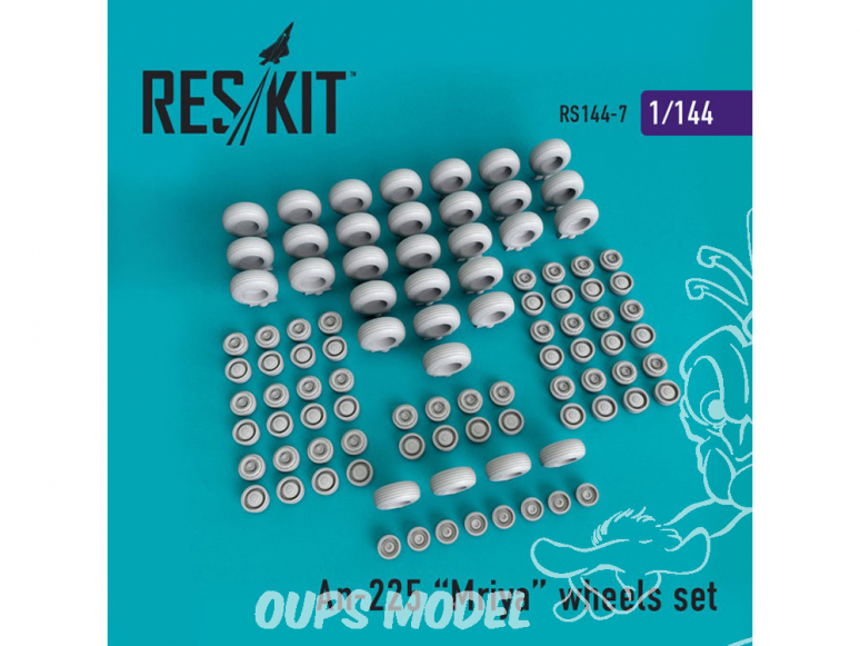 ResKit kit d'amelioration Avion RS144-007 Roues en résine An-225 Mriya 1/144