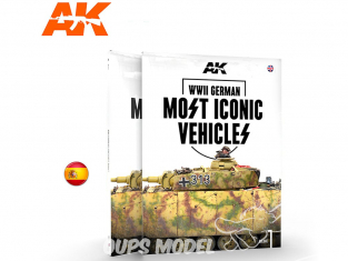 Ak Interactive livre AK515 Véhicules Allemands les plus iconiques de la WWII en Espagnol
