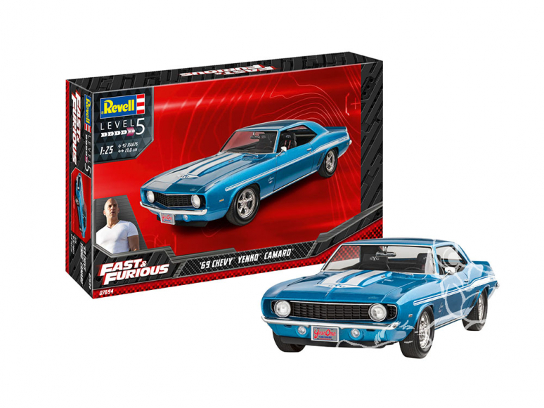 Revell maquette voiture 07694 Fast And Furious Dominics 1969 Chevy Camaro Yenko 1/25