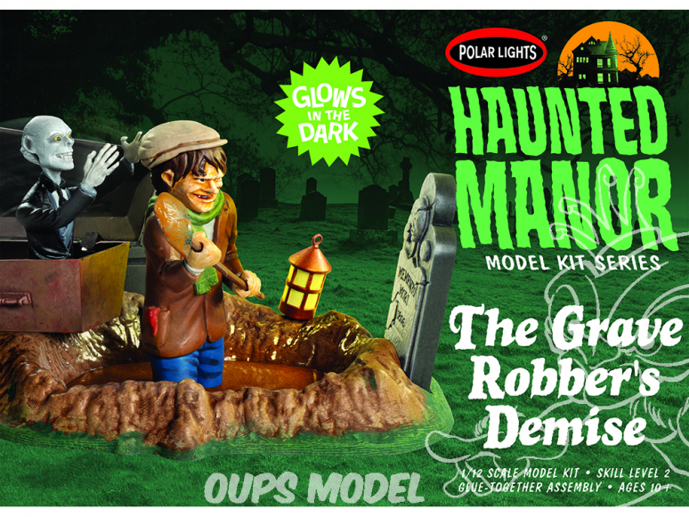 Polar Lights maquette fiction 976 Haunted Manor: La disparition du voleur grave 1/12