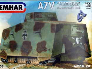 EMHAR maquette militaire 5003 A7V Sturmpanzer WWI 1/72