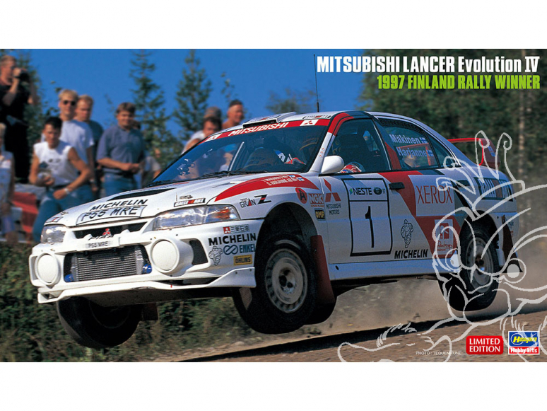 Hasegawa maquette voiture 20480 Mitsubishi Lancer Evolution IV «Vainqueur du rallye de Finlande 1997» 1/24